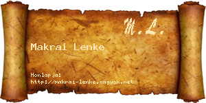 Makrai Lenke névjegykártya